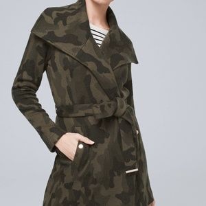 White House Black Market Camouflage Sweater Coat - NWT